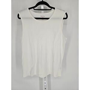 White Stag Womens Sz XL (16-18) Tank Top Cotton Solid White